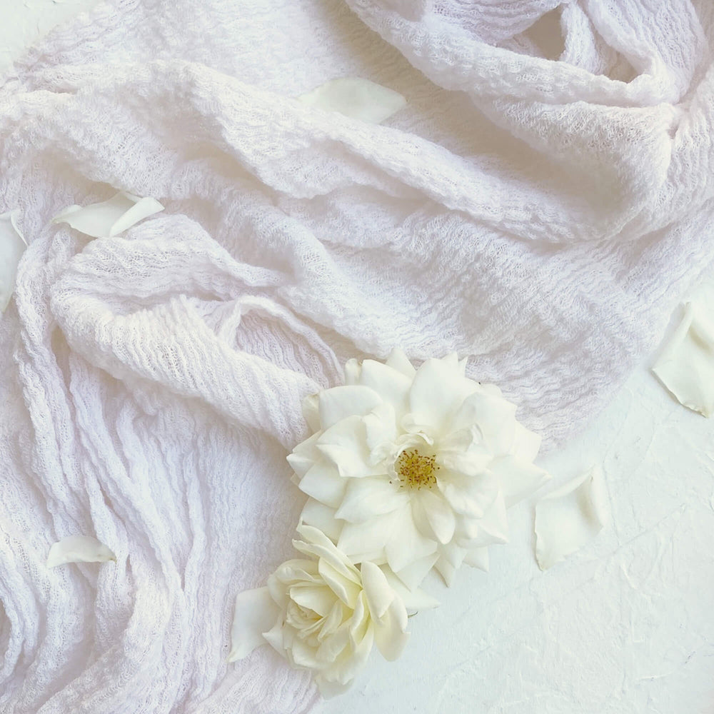 Palest Peony Cheesecloth Runners | 3.5m