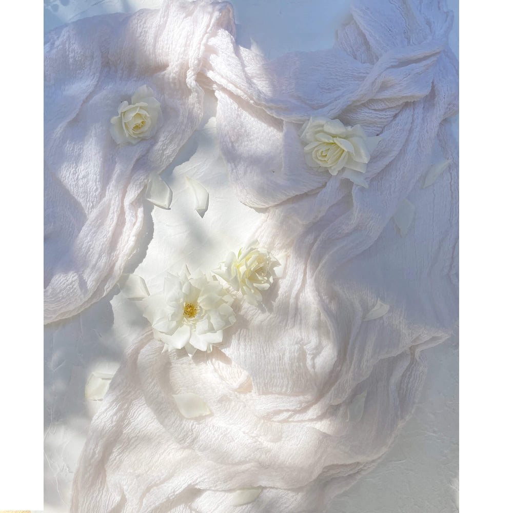 Palest Peony Cheesecloth Runners | 3.5m