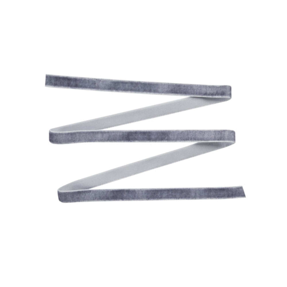 Narrow Grey Velvet Ribbon |5m