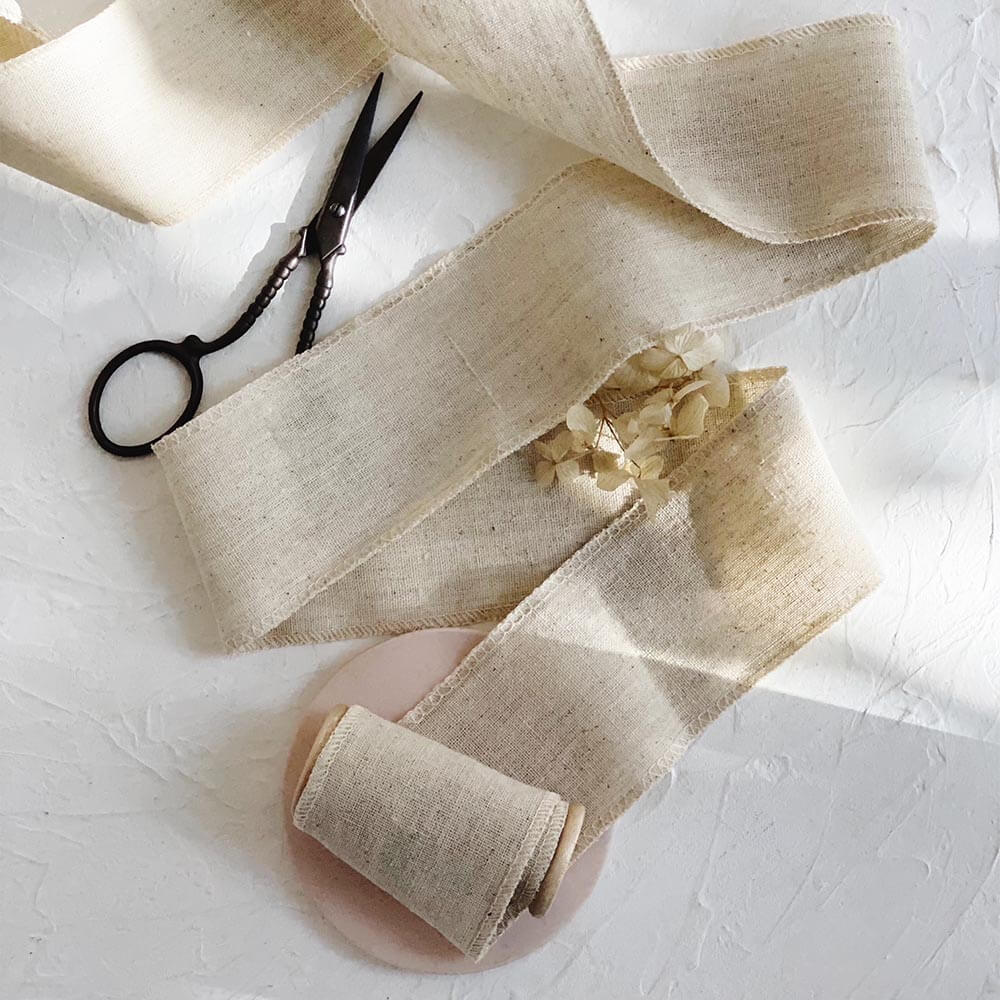 Wide Cotton Calico Ribbon • Silk • Wedding decor