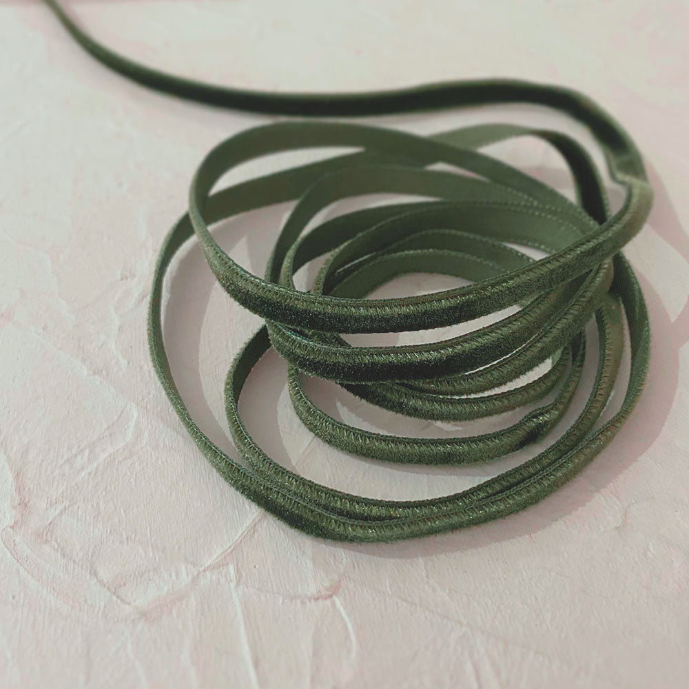 5-7mm Moss Velvet Ribbon | 2m
