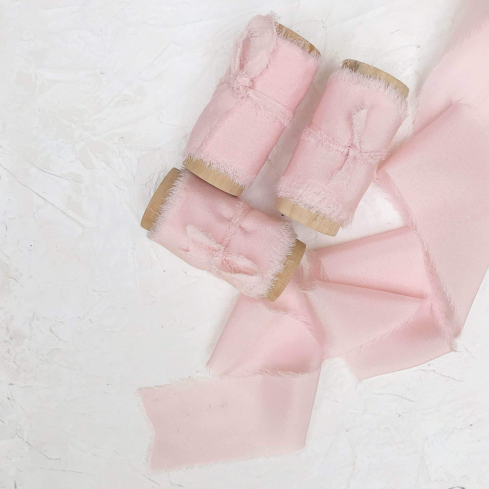 Whisper Pink Crepe Silk Ribbon |5m