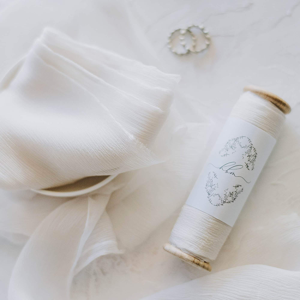 Grace Crinkle Chiffon Ribbon|3m - 10cm - Silk Ribbon