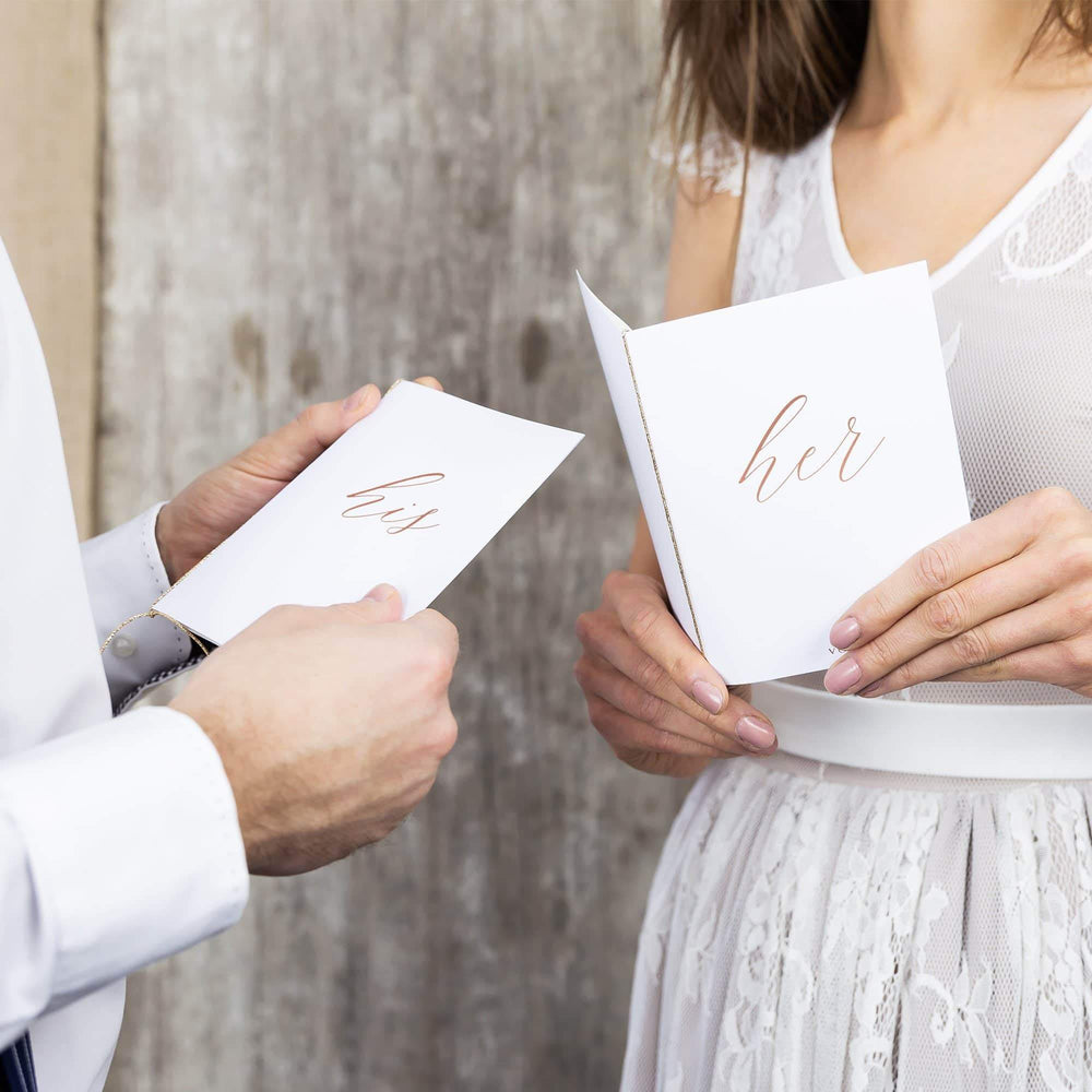 White His & Hers Vow Books