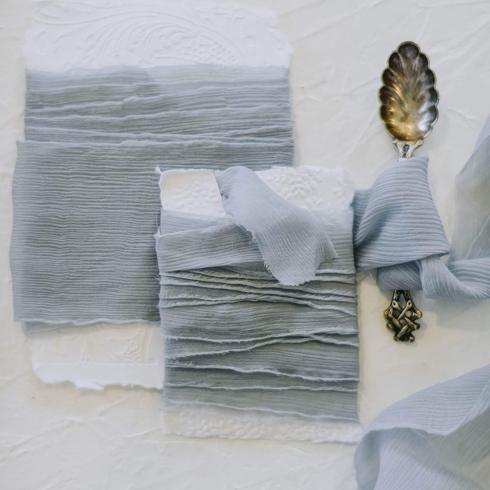 Misty Eyed Crinkle Chiffon Ribbon|3m