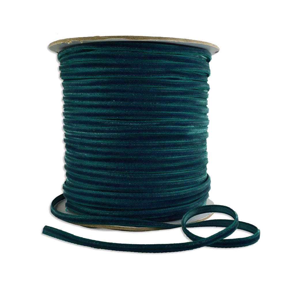 3mm Peacock Blue Velvet Ribbon | 10m