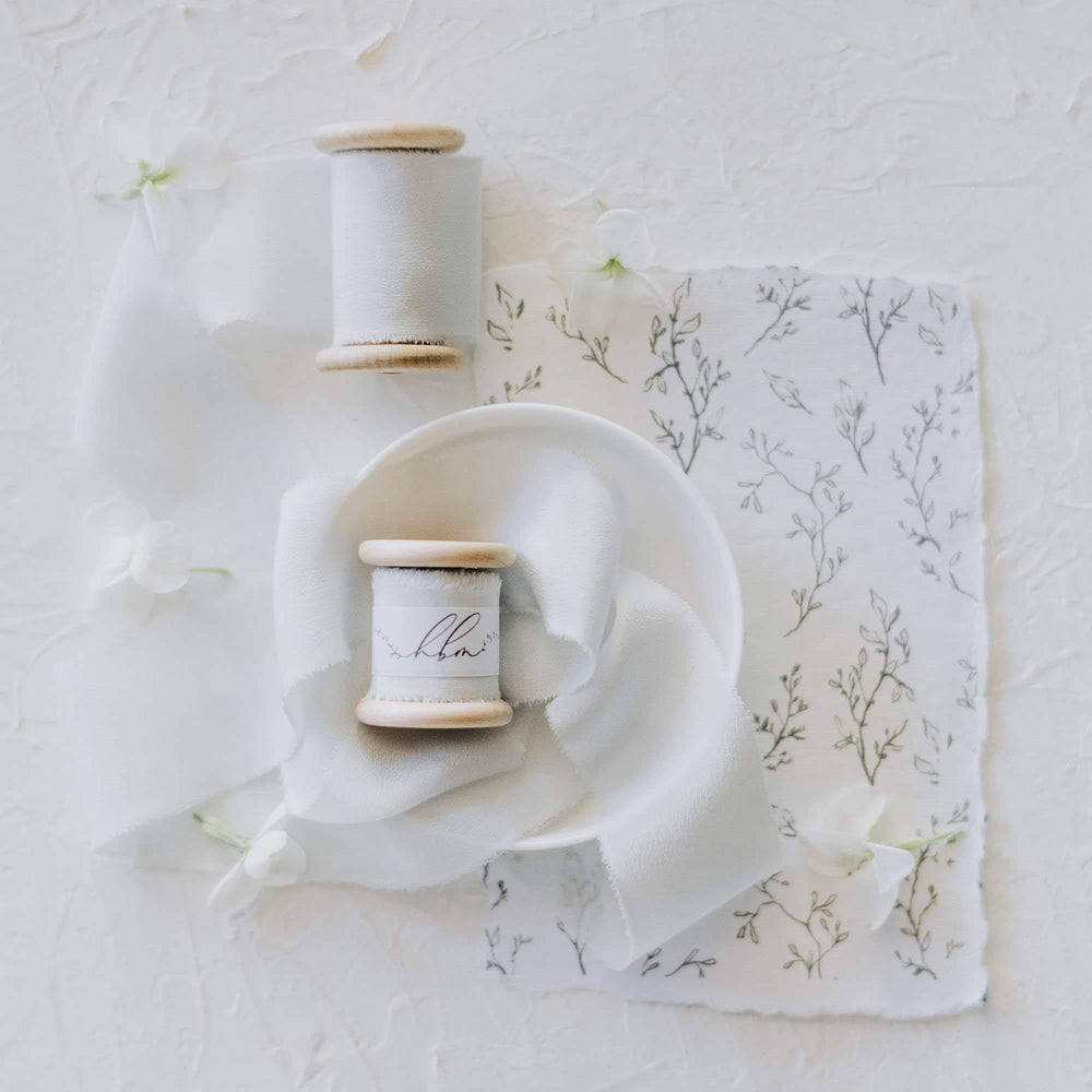 Silver Linings Crepe Silk Ribbon