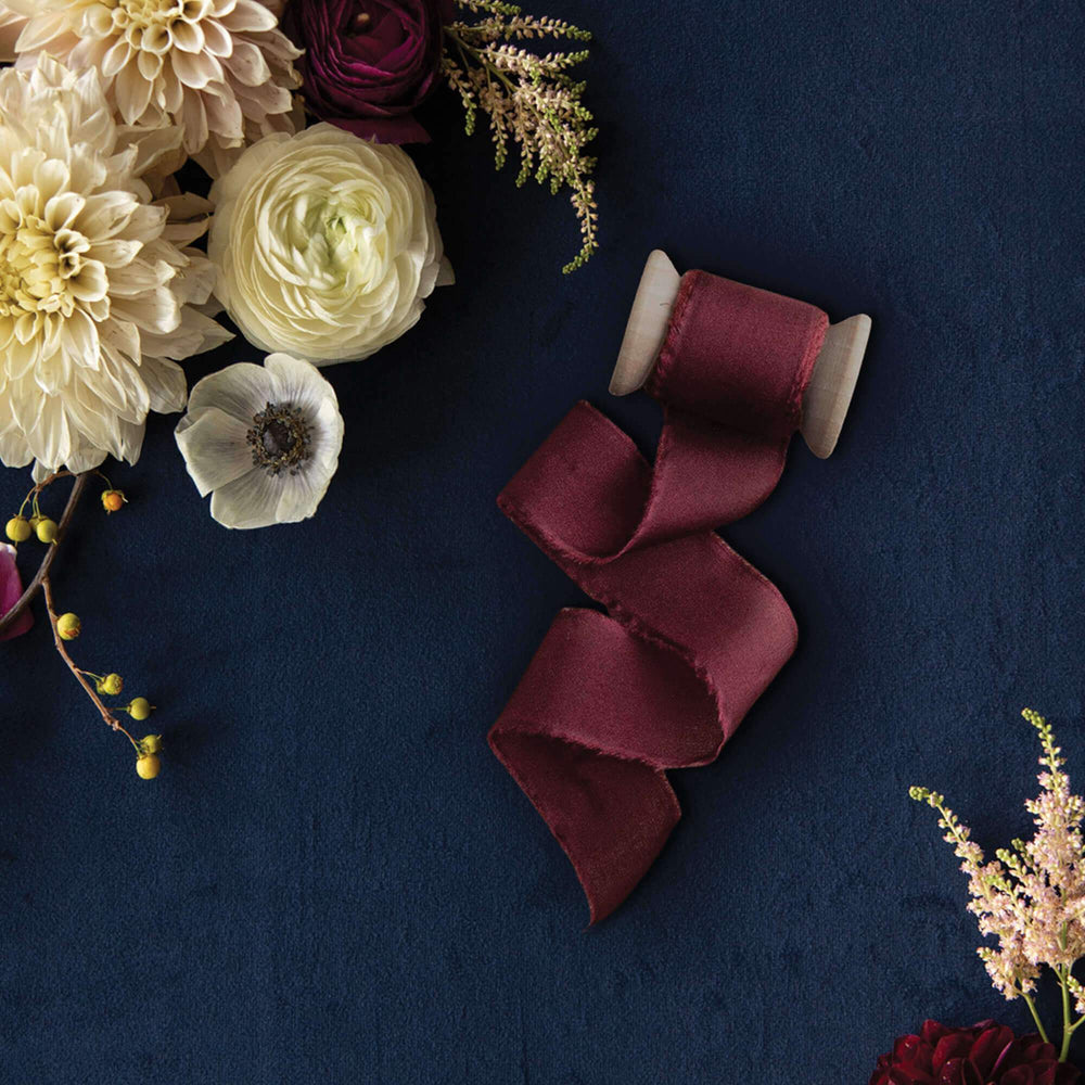Burgundy Classic Silk Ribbon