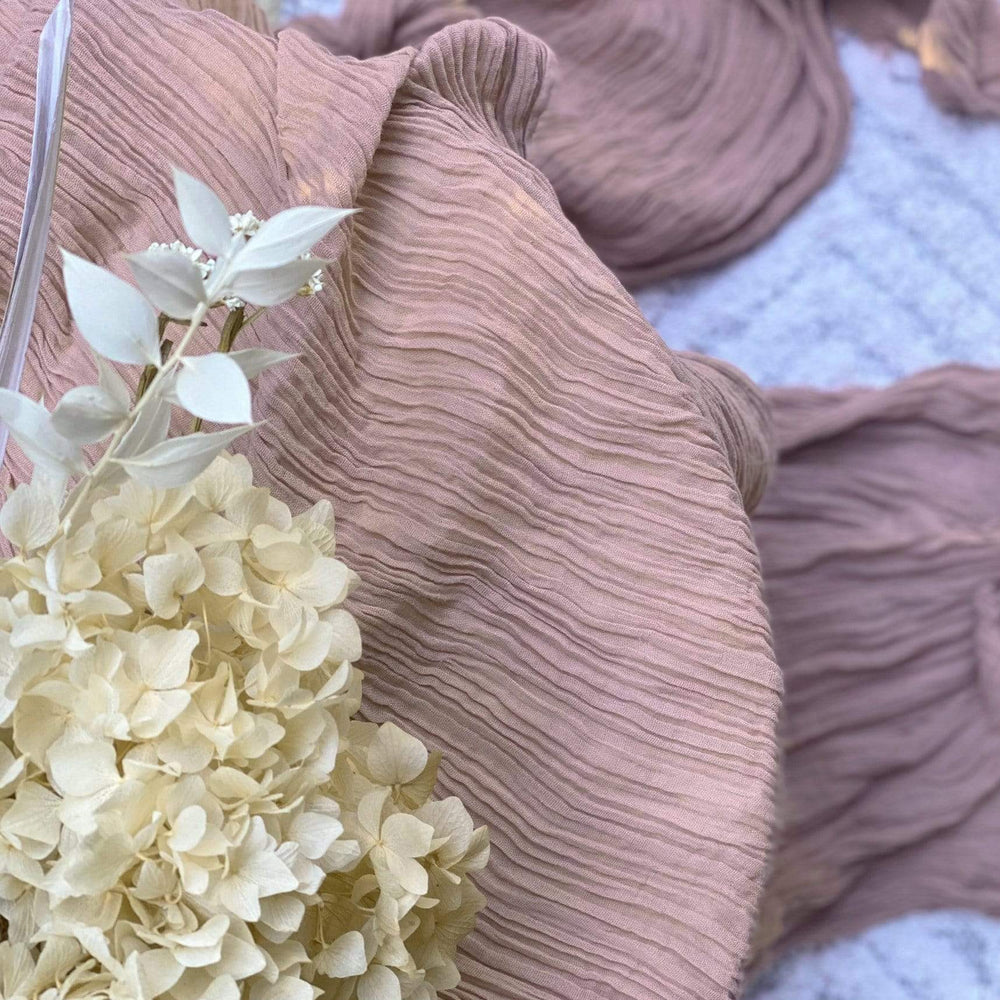 'Boho Rose' Cotton Cheesecloth Table Runner | 3m