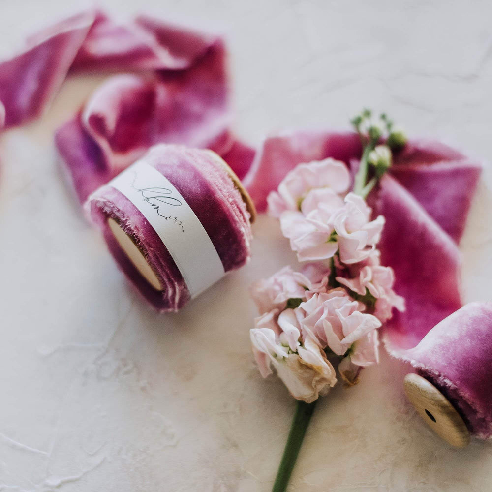 Orchid Pink Velvet Ribbon