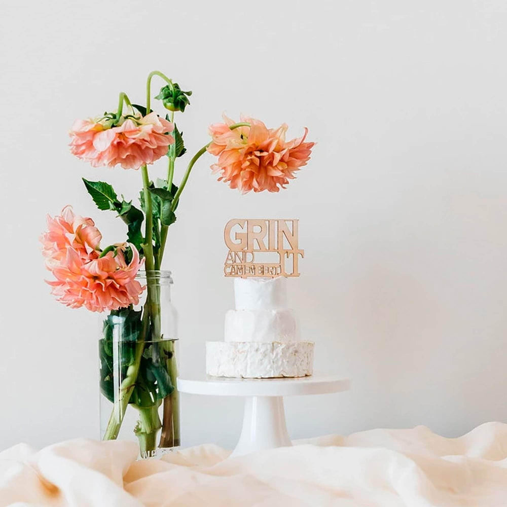 Small "Grin and Camembert it" Cheese Markers