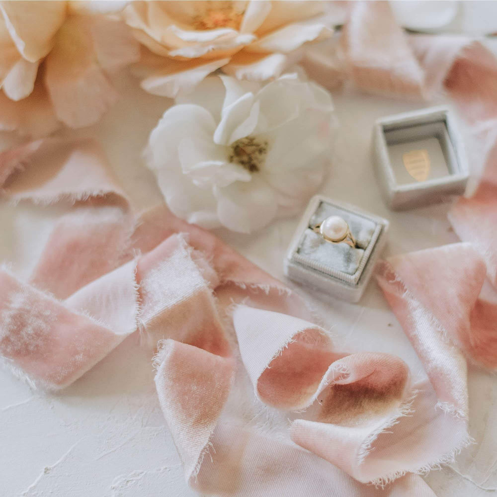 Rose Gold Velvet Ribbon