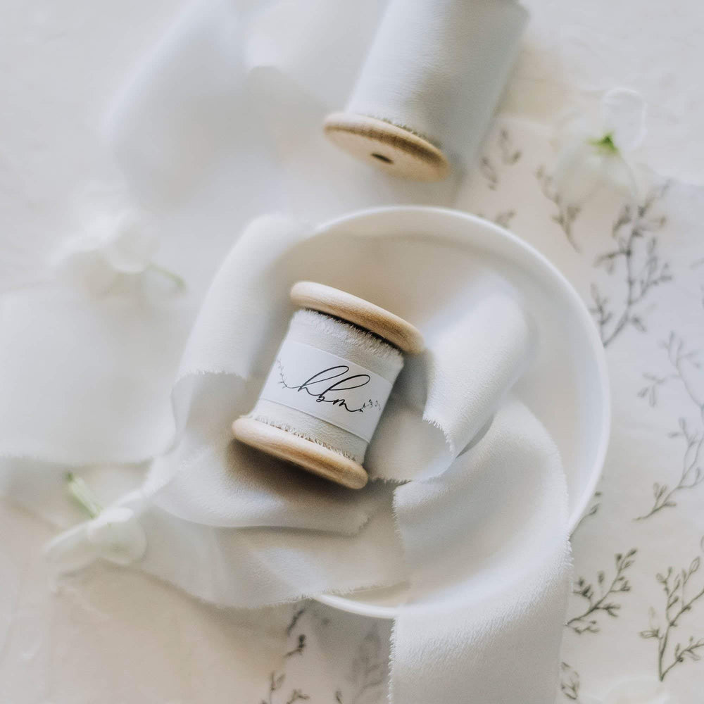 Silver Linings Crepe Silk Ribbon