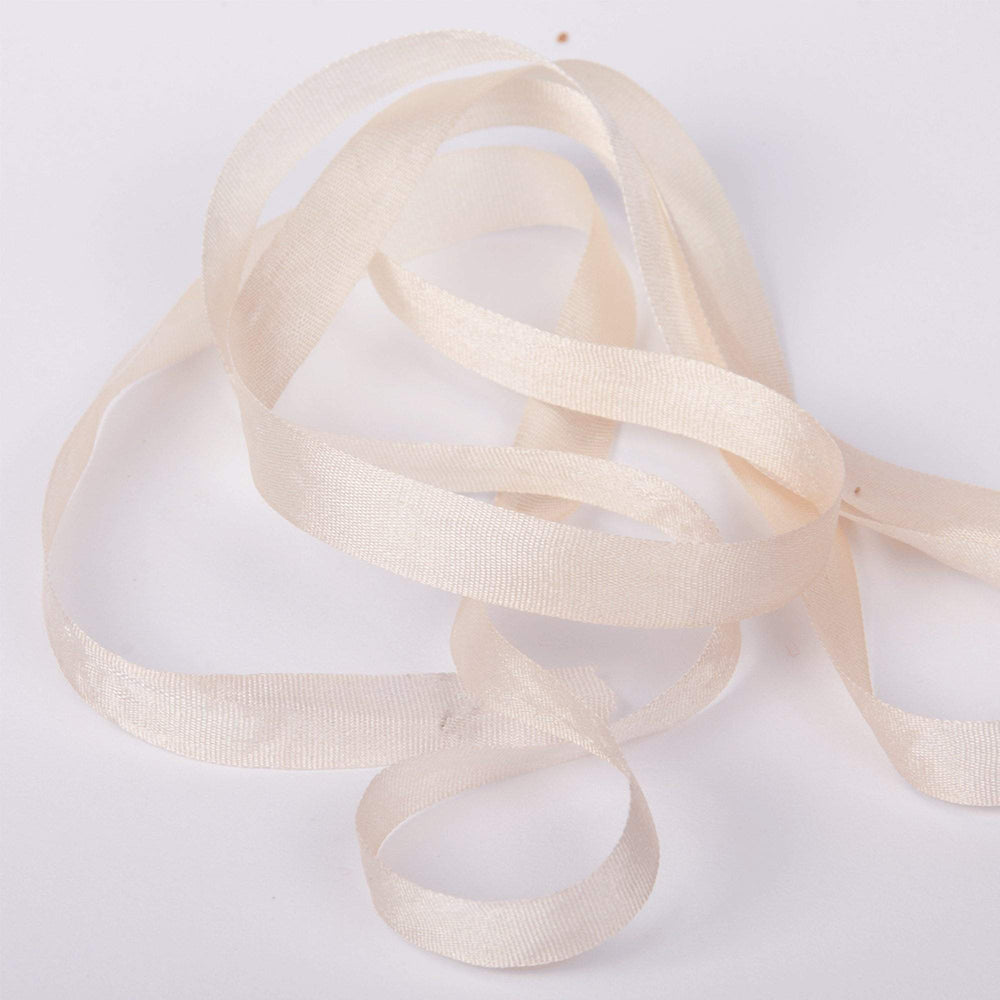 Ivory Watercolour Silk Ribbon | 5m
