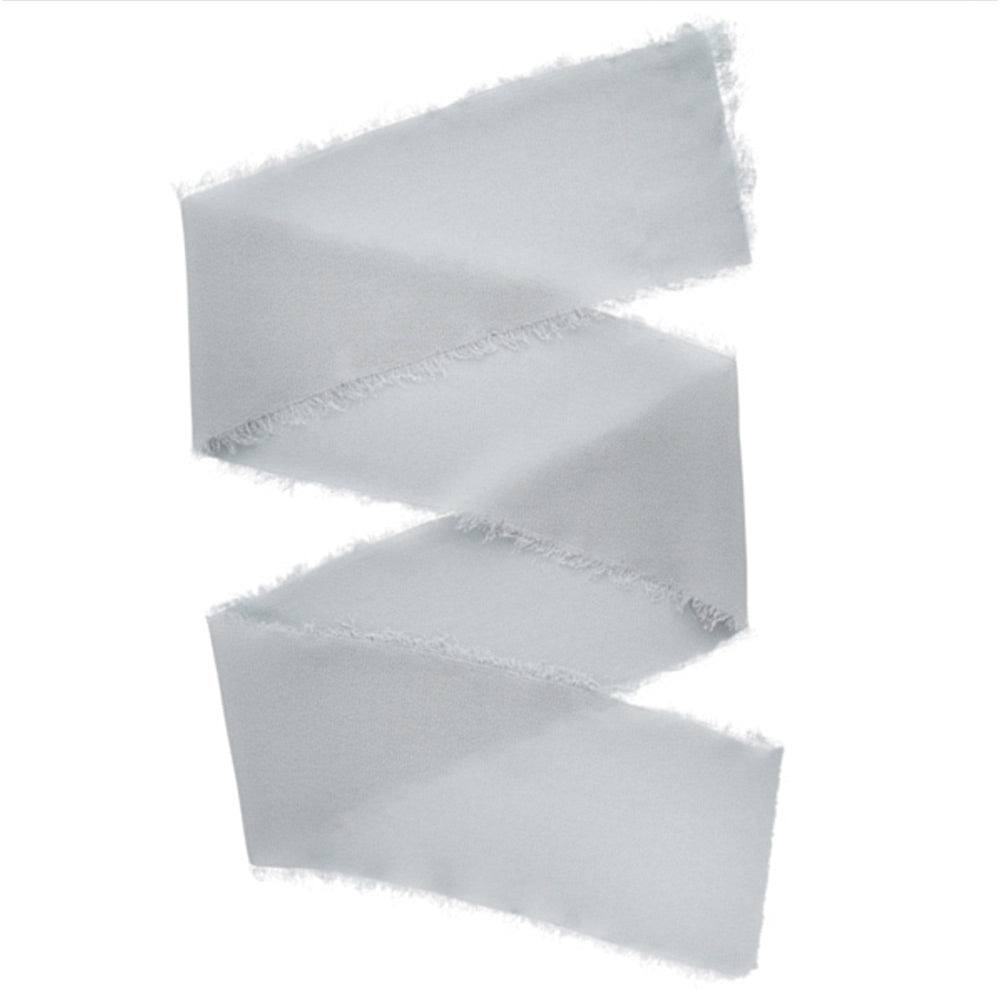 Pale Grey Faux Chiffon Ribbon |5m