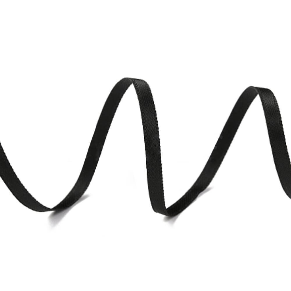 Black 3mm Satin Ribbon