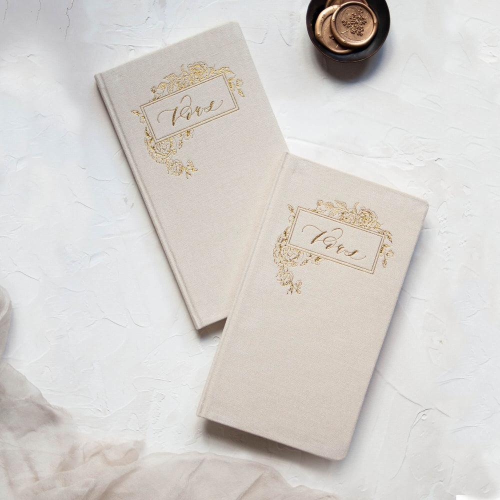 Linen Vow Books - Beige Natural