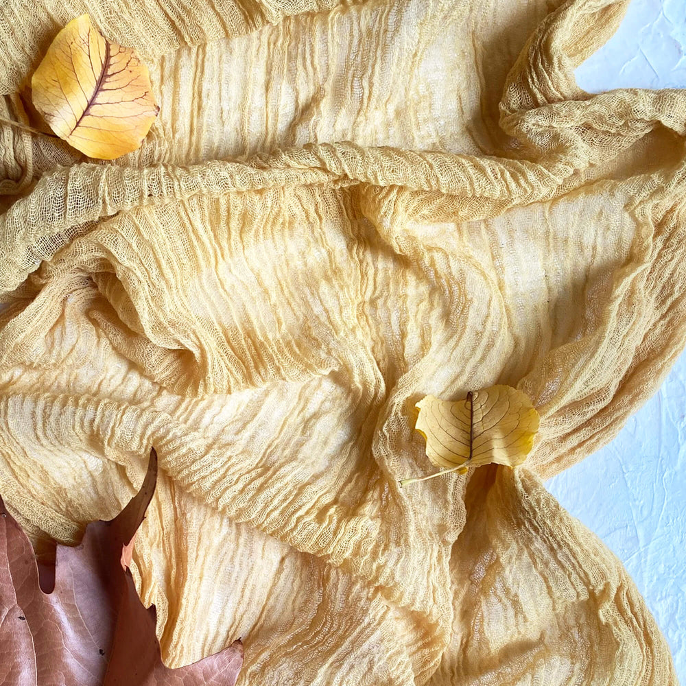 Mustard yellow Cheesecloth Runner | 4m