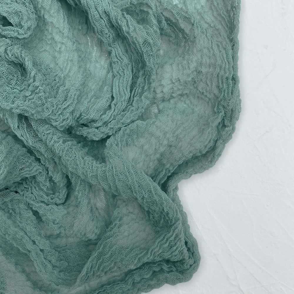 Deep sage green table runner