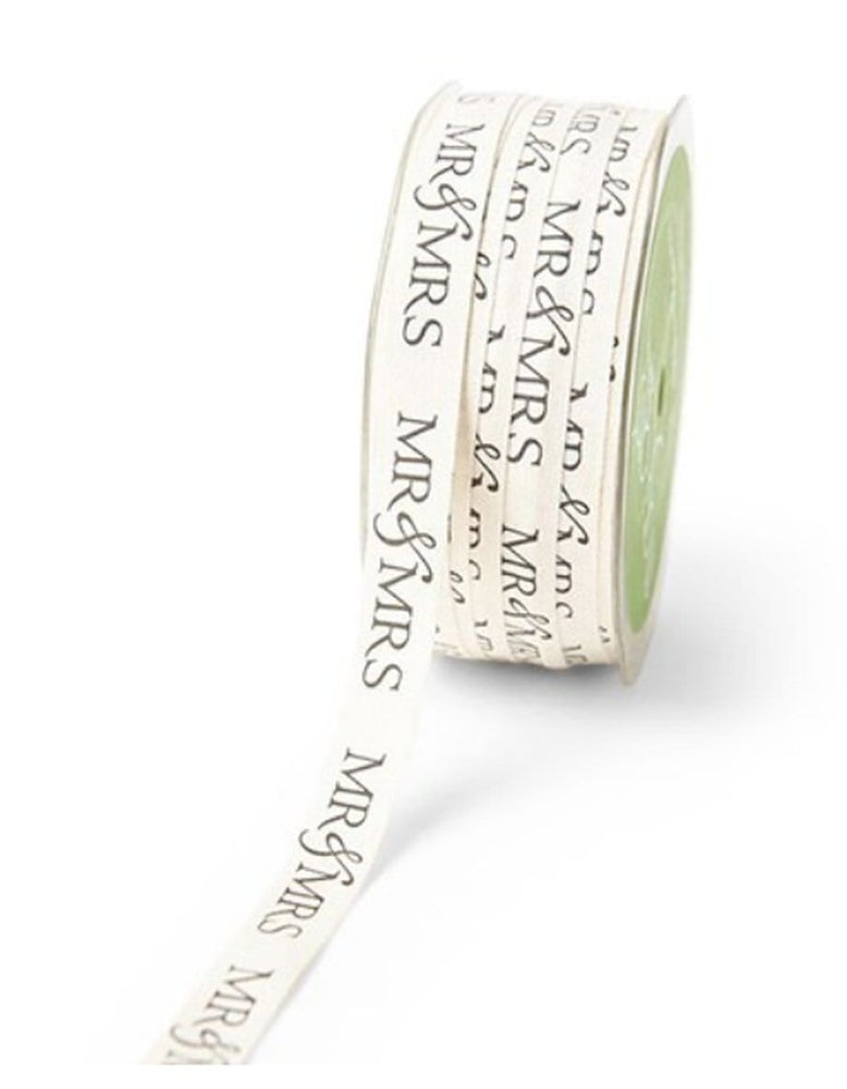 Mr and Mrs Printed Ribbons - & - Silk Ribbon