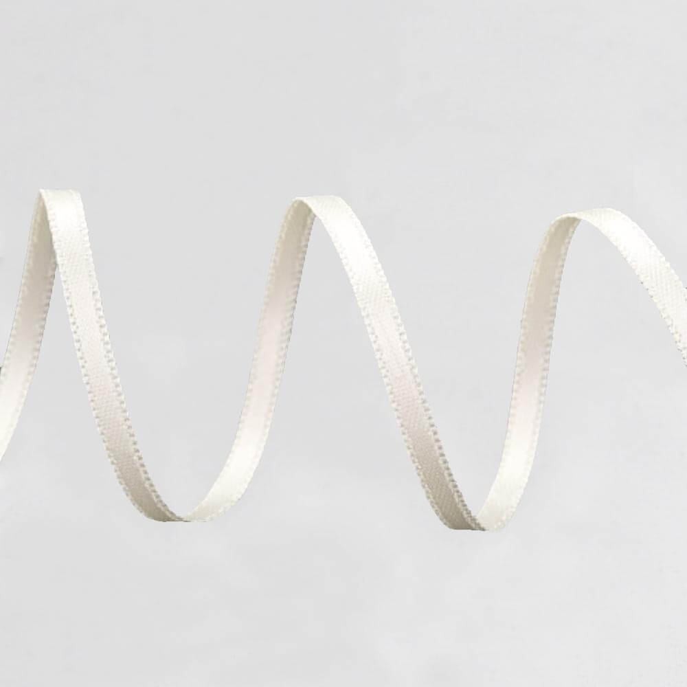 Off White 3mm Satin Ribbon