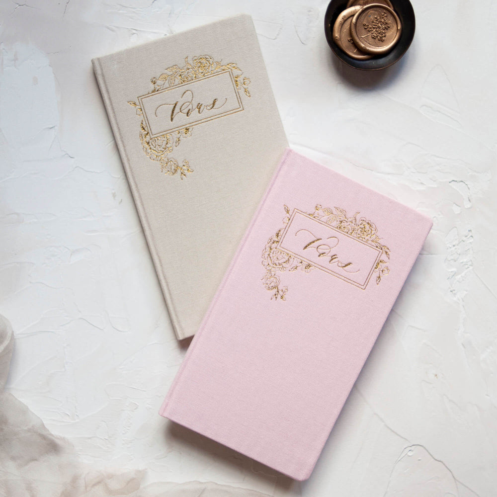 Linen Vow Books - Blush & Beige