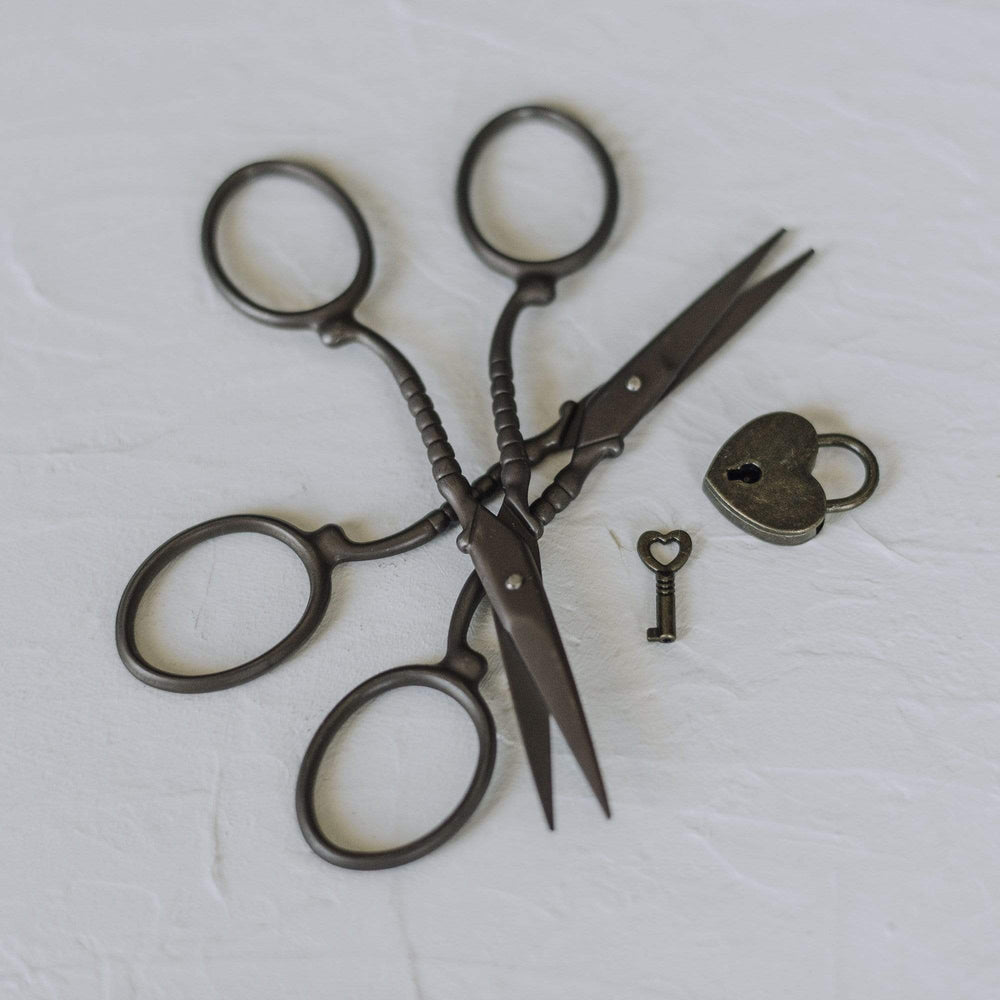 Primitive Bronze Embroidery Scissors