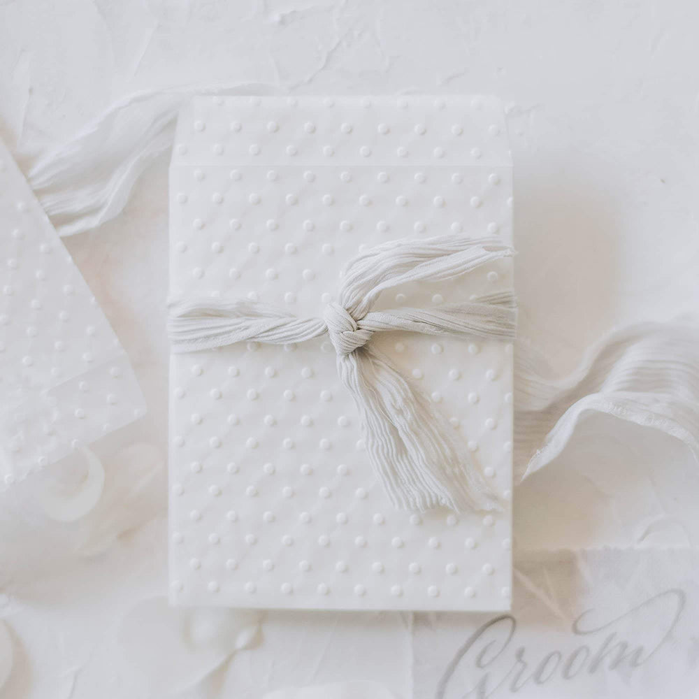 Swiss Dots Embossed Favour Bags | 12 Pk