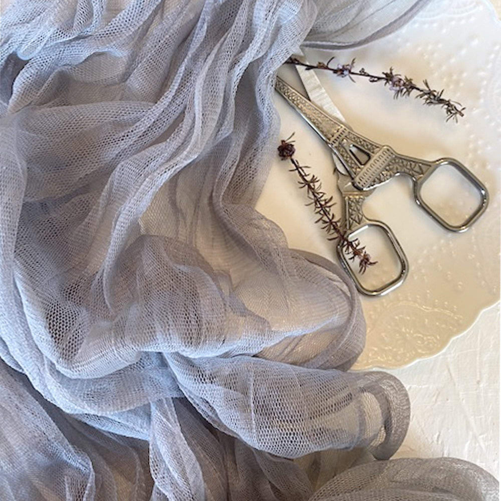 Dove Grey Tulle Runner | Styling Cloth - Table Runners
