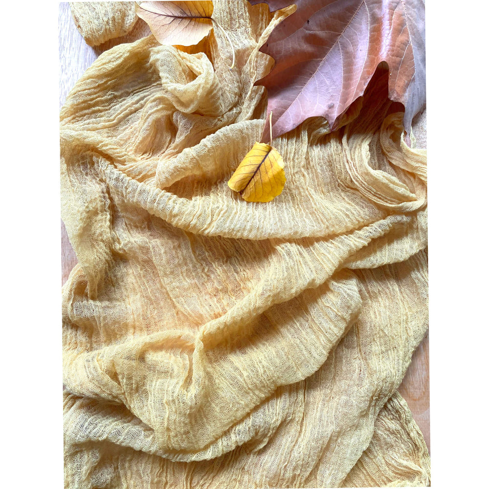 Mustard yellow cheesecloth