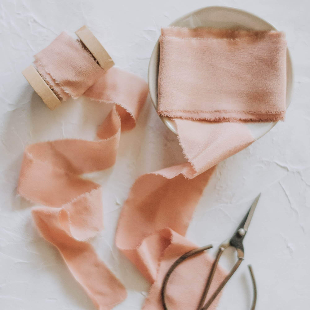 Desert Clay Crepe Silk Ribbon