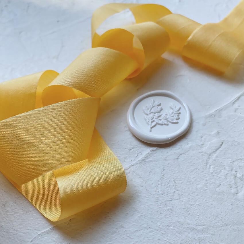 Goldenrod Neat Edge Silk Ribbon | 2.5m