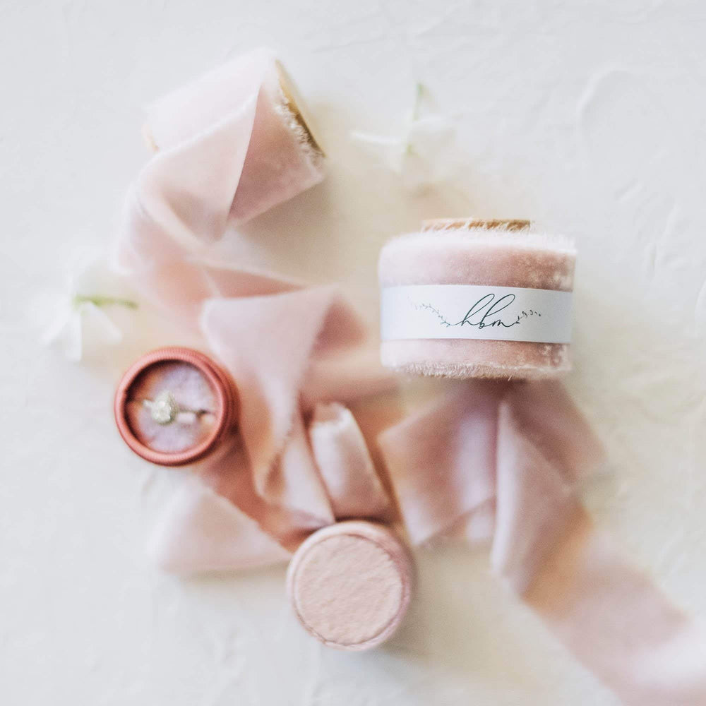 First Blush Velvet Ribbon