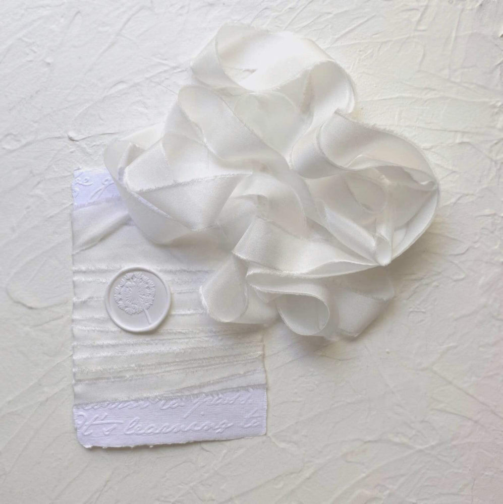 Alabaster/White Classic Silk Ribbon