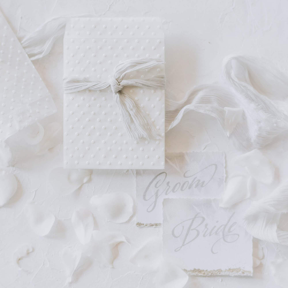 Swiss Dots Embossed Favour Bags | 12 Pk - Bag