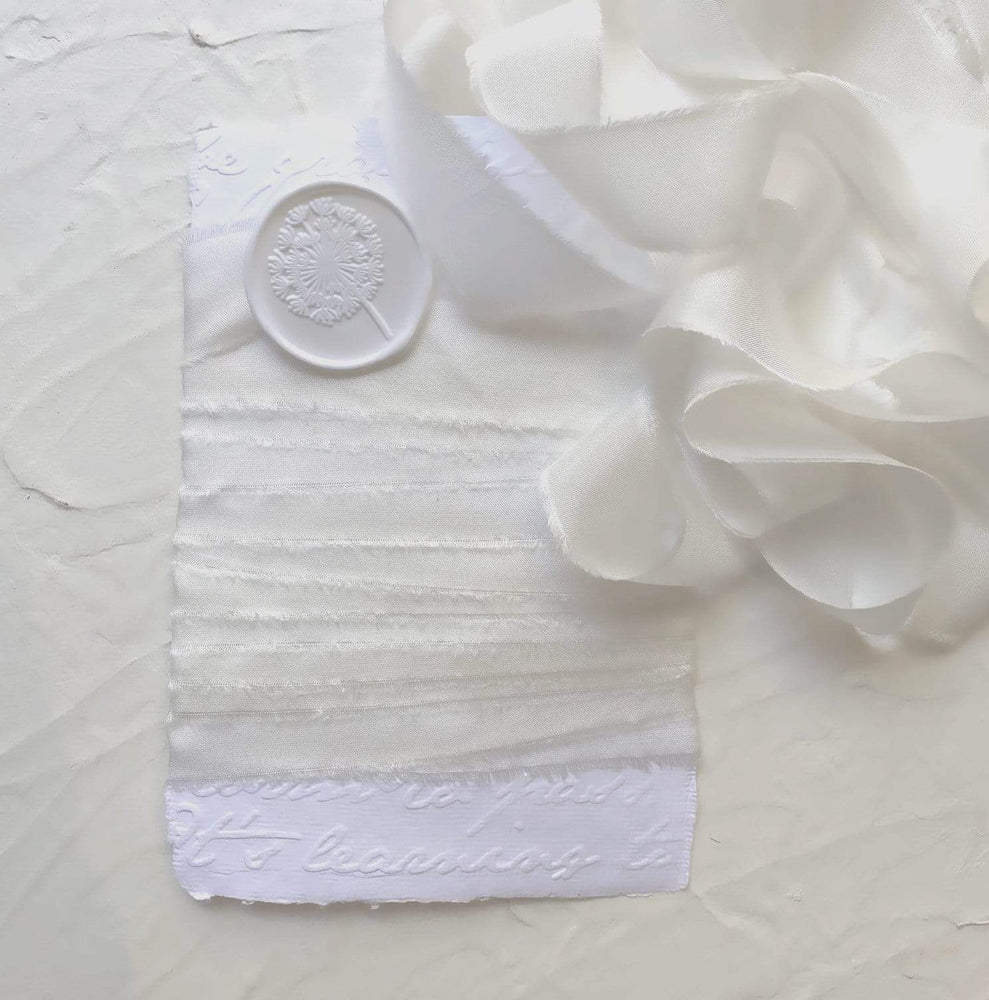 Alabaster/White Classic Silk Ribbon