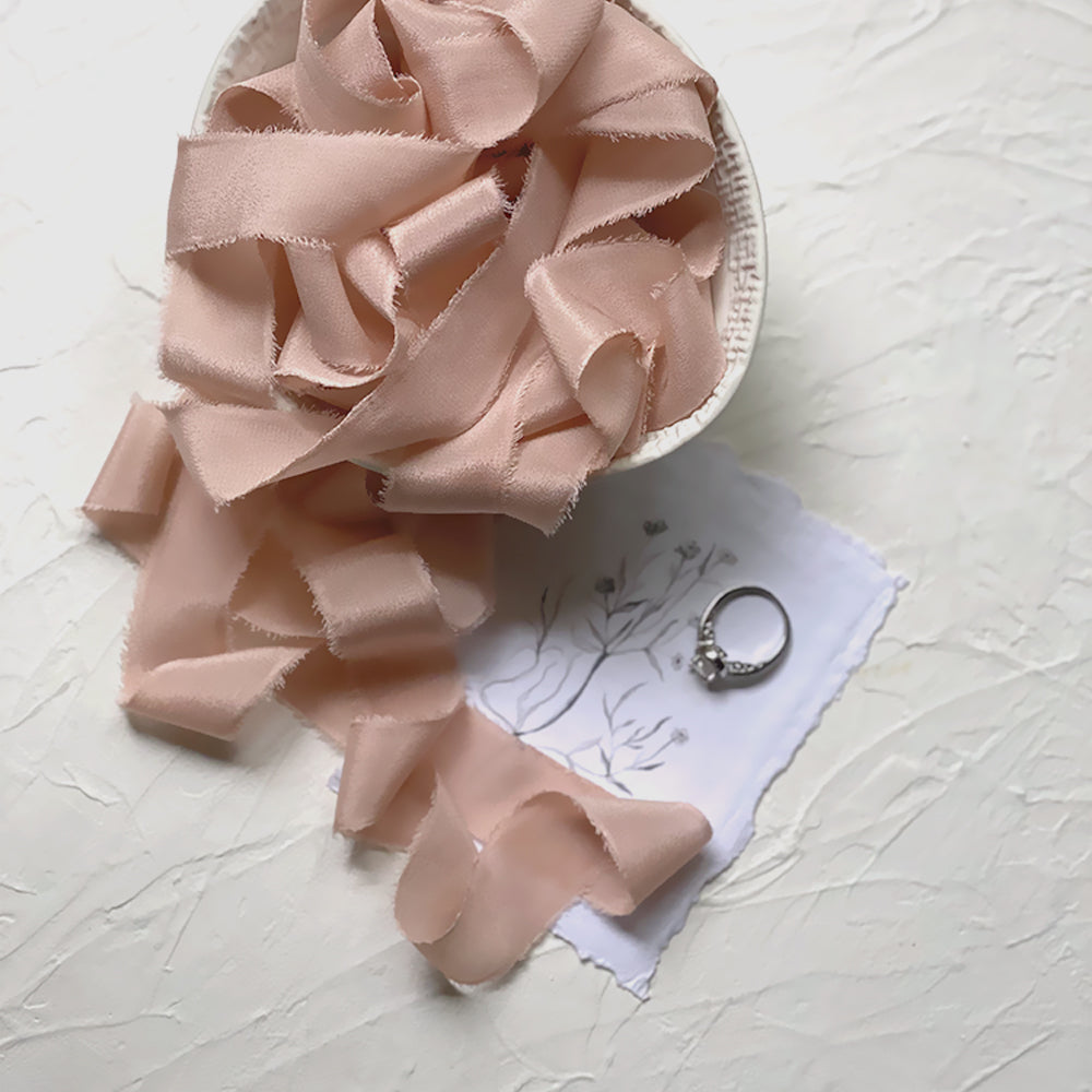 Shell Crepe Silk Ribbon • Wedding decor