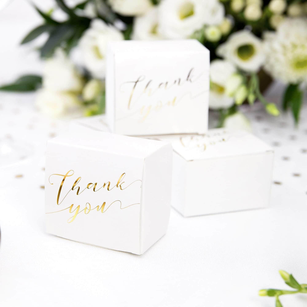Gold ’Thank You’ Favour Box | 10Pk