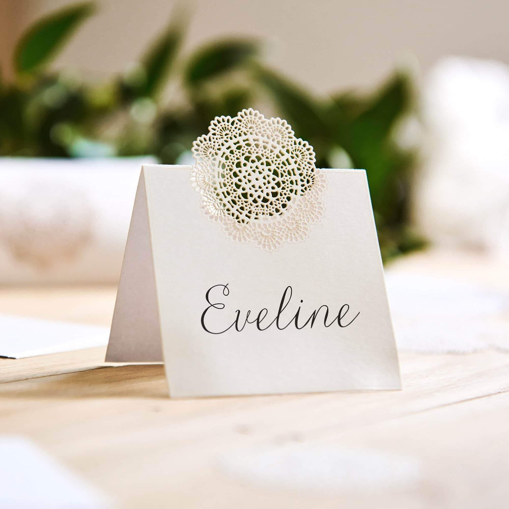 Lace medallion Place Cards | 10Pk