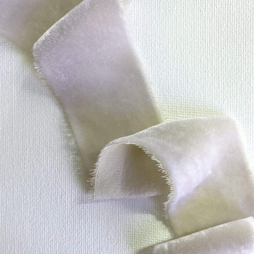 Beige Velvet Ribbon