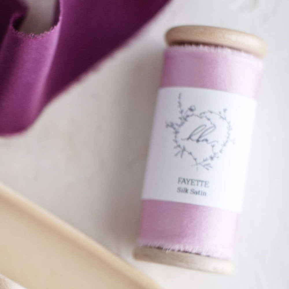 Peony pink silk ribbon