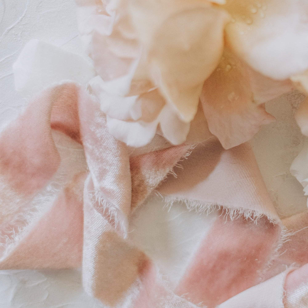 Rose Gold / Blush Velvet Ribbon - 4cm