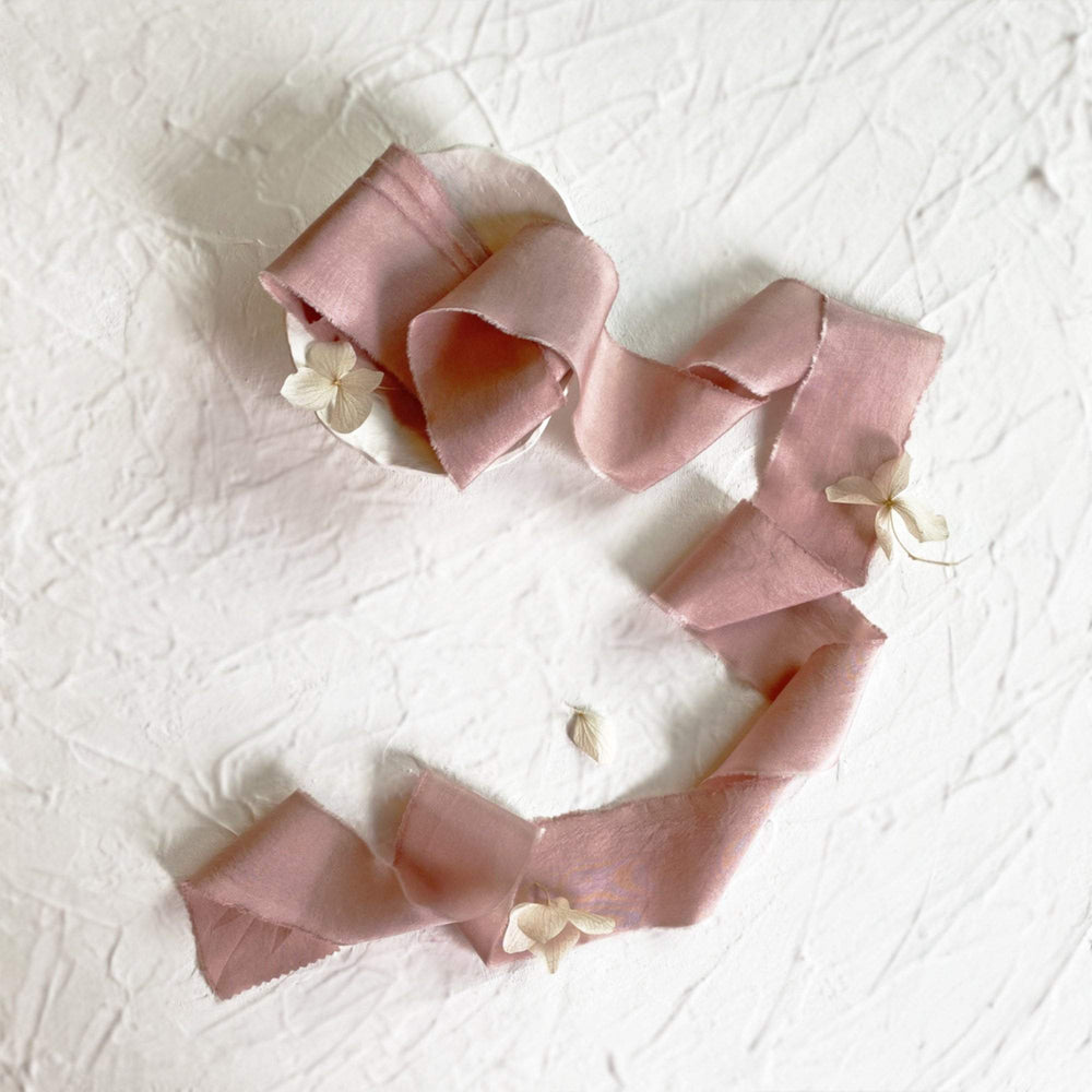Dusky Mauve Classic Silk Ribbon - 4cm