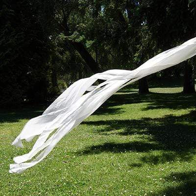 Bridal White Silk Ribbon Bouquet Wrap