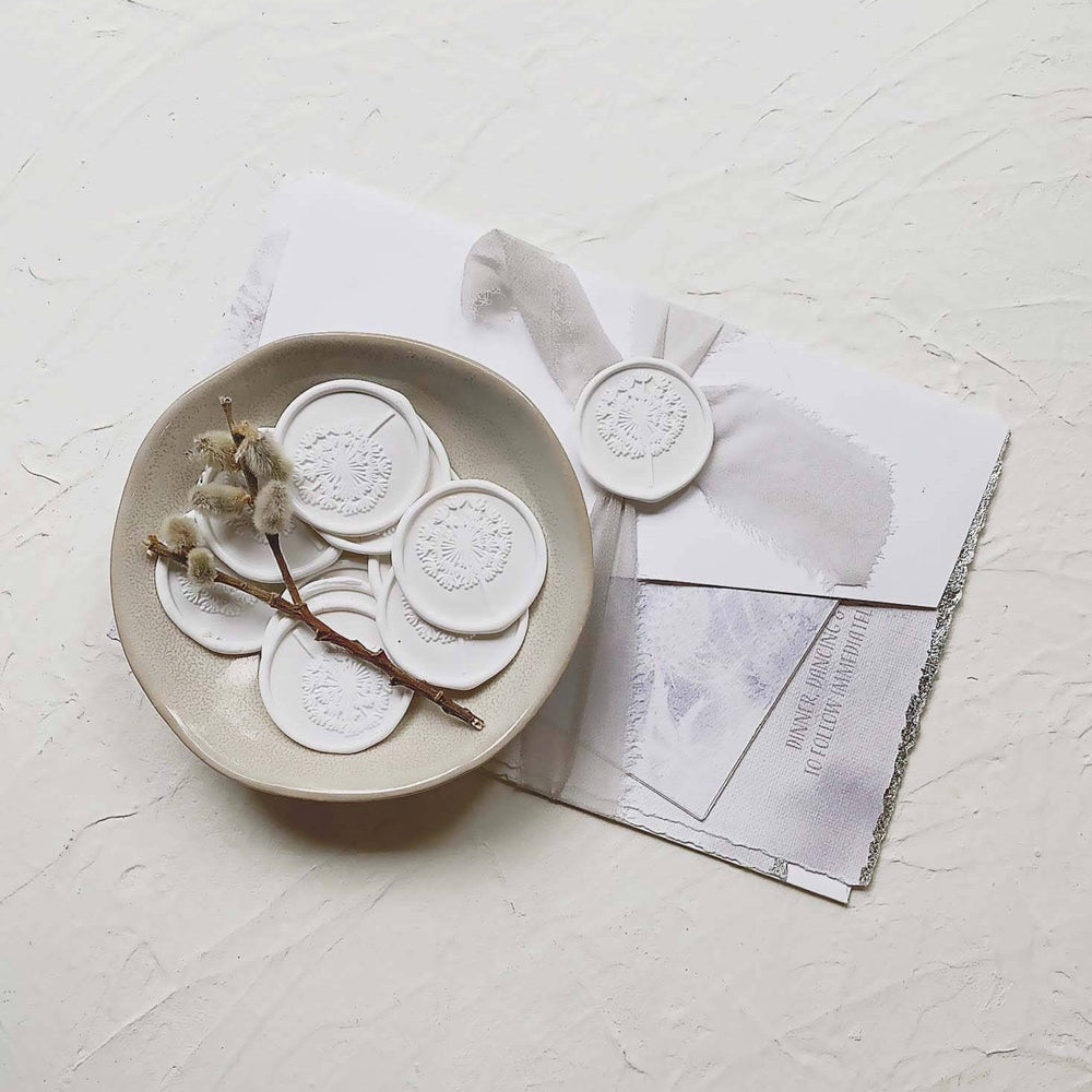 Dandelion Wax Seal stickers | Set of 10 - Stationery