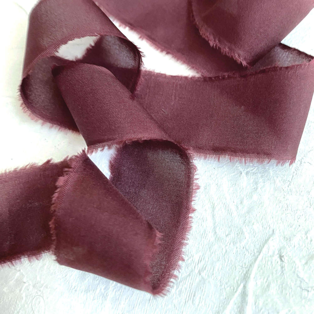 Burgundy Classic Silk Ribbon