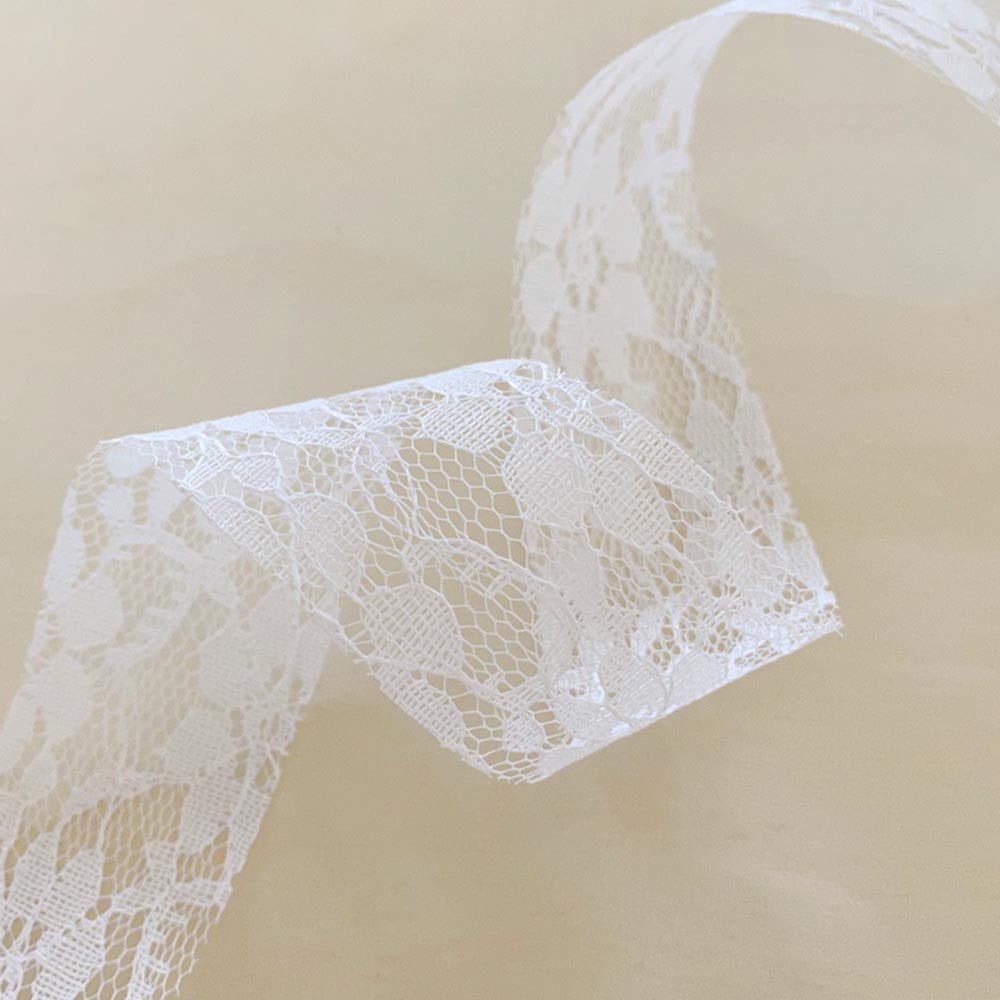 White Floral Lace Ribbon
