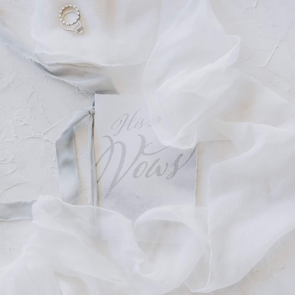 Snowdrift Crinkle Chiffon Ribbon|3m