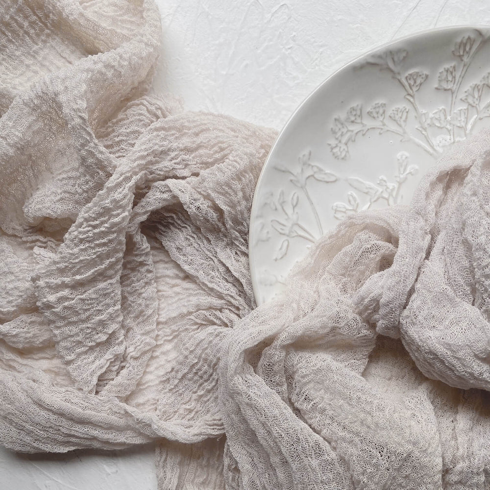 Pebble Cheesecloth Runner