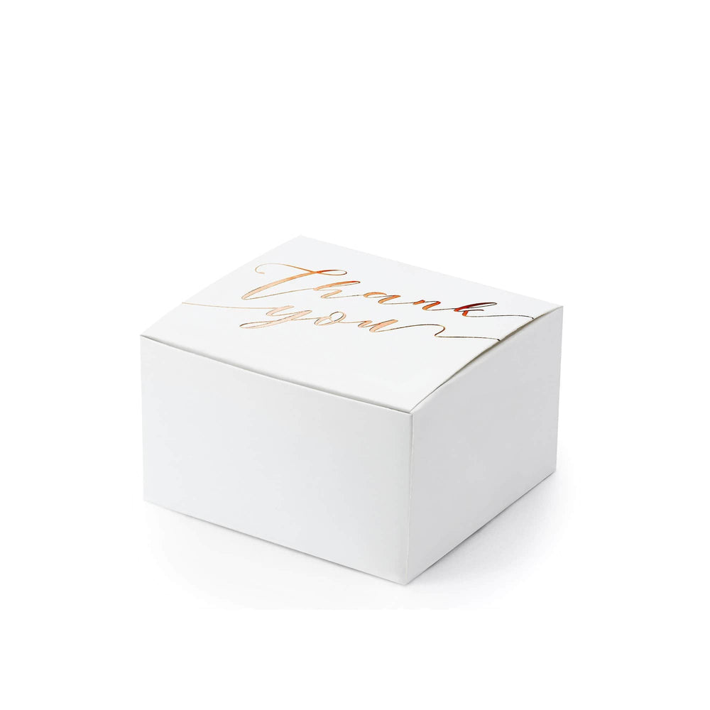 Rose Gold 'Thank You' Favour Box | 10Pk